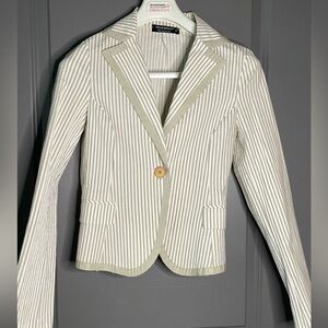 Rinascimento Beige Striped Blazer